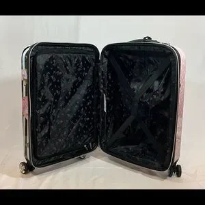 Betsey johnson stripe roses luggage sales